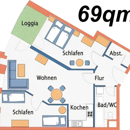 Nordseebrandung B1.3 Apartment